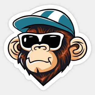 Cool monkey vector comic design Sticker